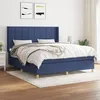 Image de Vidaxl Lit Ã  Sommier Tapissier Avec Matelas Bleu 180x200 Cm Tissu