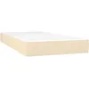 Image de Lit Ã  sommier tapissier avec matelas CrÃ¨me 200x200 cm Tissu
