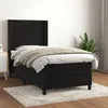 Image de 3132527 vidaXL Lit Ã  sommier tapissier et matelas Noir 80x200 cm Velours