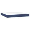 Image de vidaXL Sommier tapissier avec matelas et LED Bleu 180x200 cm Tissu