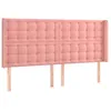 Image de vidaXL Sommier tapissier avec matelas et LED Rose 180x200 cm Velours