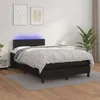 Image de vidaXL Sommier tapissier avec matelas et LED Noir 120x200cm Similicuir