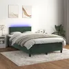 Image de vidaXL Sommier tapissier matelas et LED Vert foncÃ© 120x200 cm Velours