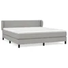 Image de vidaXL Lit Ã  sommier tapissier avec matelas Gris clair 180x200cm Tissu
