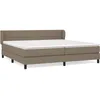Image de Lit Ã  sommier tapissier avec matelas Taupe 200x200 cm Tissu