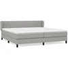 Image de vidaXL Lit Ã  sommier tapissier avec matelas Gris clair 200x200cm Tissu