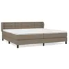 Image de Lit Ã  sommier tapissier avec matelas Taupe 200x200 cm Tissu