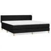Image de vidaXL Lit Ã  sommier tapissier avec matelas Noir 160x200 cm Tissu