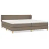 Image de Lit Ã  sommier tapissier avec matelas Taupe 200x200 cm Tissu
