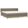 Image de Lit Ã  sommier tapissier avec matelas Taupe 200x200 cm Tissu