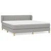Image de vidaXL Lit Ã  sommier tapissier avec matelas Gris clair 160x200cm Tissu