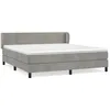 Image de Lit Ã  sommier tapissier et matelas Gris clair 160x200cm Velours