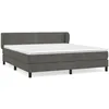 Image de Lit Ã  sommier tapissier et matelas Gris foncÃ© 160x200cm Velours