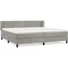 Image de vidaXL Lit Ã  sommier tapissier et matelas Gris clair 200x200cm Velours