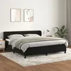 Image de vidaXL Lit Ã  sommier tapissier avec matelas Noir 180x200 cm Velours