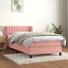 Image de vidaXL Lit Ã  sommier tapissier avec matelas Rose 90x190 cm Velours
