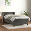 Image de VidaXL Lit Ã  sommier tapissier avec matelas Gris foncÃ© 100x200 cm - ModÃ¨le 3127596