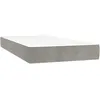 Image de vidaXL Lit Ã  sommier tapissier et matelas Gris clair 90x190 cm Velours