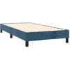 Image de vidaXL Lit Ã  sommier tapissier avec matelas Bleu foncÃ© 90x190 cm
