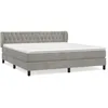 Image de vidaXL Lit Ã  sommier tapissier et matelas Gris clair 180x200cm Velours