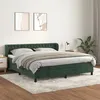 Image de vidaXL Lit Ã  sommier tapissier et matelas Vert foncÃ© 180x200cm Velours