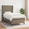 Image de vidaXL Lit Ã  sommier tapissier avec matelas Taupe 90x190 cm Tissu