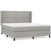Image de Lit Ã  sommier tapissier avec matelas Gris clair 180x200cm Tissu