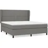 Image de Lit Ã  sommier tapissier avec matelas Gris foncÃ© 180x200cm Tissu