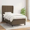 Image de 3127944 vidaXL Lit Ã  sommier tapissier avec matelas Marron foncÃ© 100x200 cm