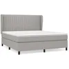 Image de Lit Ã  sommier tapissier avec matelas Gris clair 160x200cm Tissu