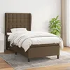 Image de 3128248 vidaXL Lit Ã  sommier tapissier avec matelas Marron foncÃ© 90x190 cm