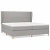 Image de Lit Ã  sommier tapissier avec matelas Gris clair 200x200cm Tissu