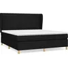 Image de vidaXL Lit Ã  sommier tapissier avec matelas Noir 180x200 cm Tissu