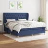 Image de 3128779 vidaXL Lit Ã  sommier tapissier avec matelas Bleu 160x200 cm Tissu