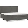 Image de Lit Ã  sommier tapissier et matelas Gris foncÃ© 200x200cm Velours