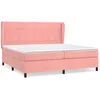 Image de vidaXL Lit Ã  sommier tapissier avec matelas Rose 200x200 cm Velours