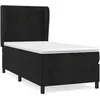 Image de vidaXL Lit Ã  sommier tapissier et matelas Noir 80x200 cm Velours