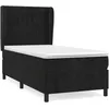 Image de vidaXL Lit Ã  sommier tapissier avec matelas Noir 100x200 cm Velours