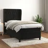 Image de VidaXL Lit Ã  sommier tapissier avec matelas Noir 90x200 cm Velours - ModÃ¨le 3129371