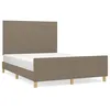 Image de vidaXL Cadre de lit avec tÃªte de lit Taupe 140x200 cm Tissu