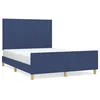 Image de vidaXL Cadre de lit avec tÃªte de lit Bleu 140 x 200 cm Tissu