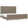 Image de vidaXL Cadre de lit avec tÃªte de lit Taupe 160x200 cm Tissu