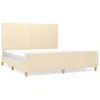 Image de vidaXL Cadre de lit avec tÃªte de lit CrÃ¨me 160 x 200 cm Tissu