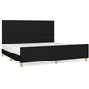 Image de vidaXL Cadre de lit avec tÃªte de lit Noir 200x200 cm Tissu