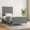 Image de vidaXL Cadre de lit sans matelas gris foncÃ© 90x190 cm tissu