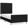 Image de vidaXL Cadre de lit avec tÃªte de lit Noir 90x200 cm Tissu