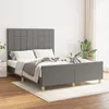 Image de vidaXL Cadre de lit sans matelas gris foncÃ© 140x190 cm tissu