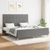 Image de vidaXL Cadre de lit sans matelas gris foncÃ© 160x200 cm tissu