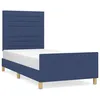Image de vidaXL Cadre de lit avec tÃªte de lit Bleu 80x200 cm Tissu