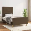 Image de vidaXL Cadre de lit sans matelas marron foncÃ© 90x190 cm tissu